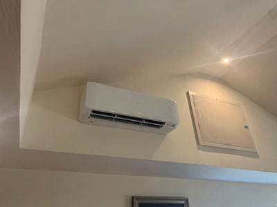 Wall mounted air con unit for modern cottage